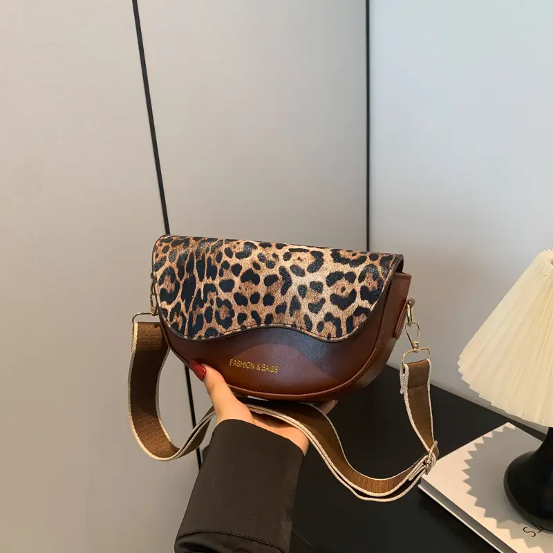 Women Leopard Print Shoulder Bag Brown 2025 — feature 34