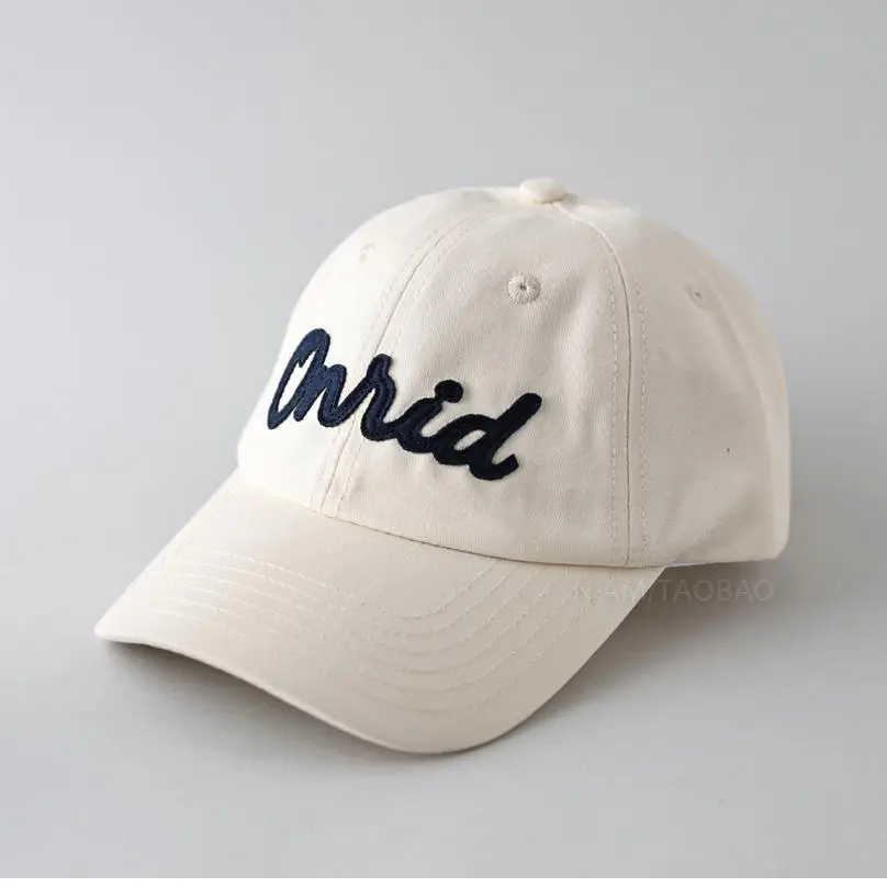 Men's White Embroidered Baseball Cap with "Trid" Design