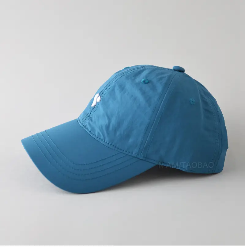 Men Blue Teal Baseball Cap with Embroidery — feature 11