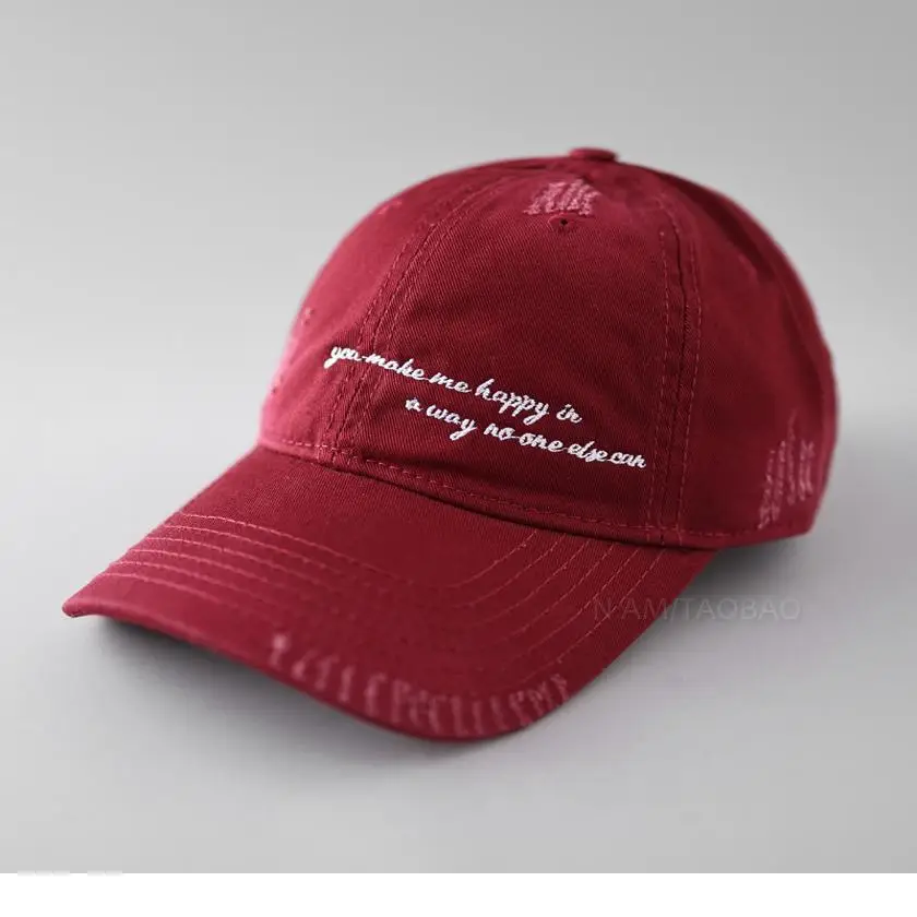 New Letter Embroidered Baseball Cap Brown - Image 8