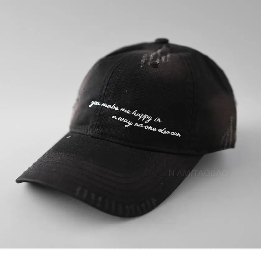 New Letter Embroidered Baseball Cap Brown - Image 9