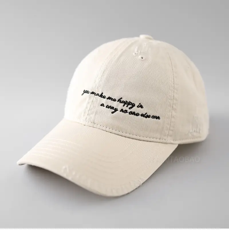 New Letter Embroidered Baseball Cap Brown - Image 2