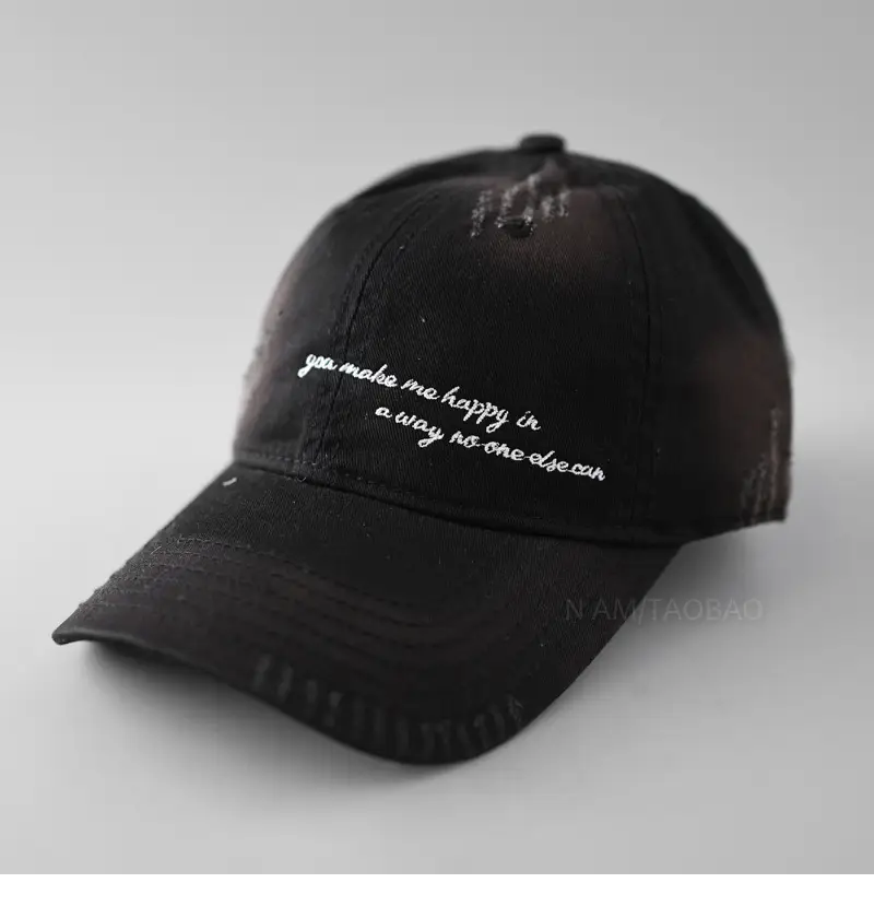 New Letter Embroidered Baseball Cap Brown - Image 3