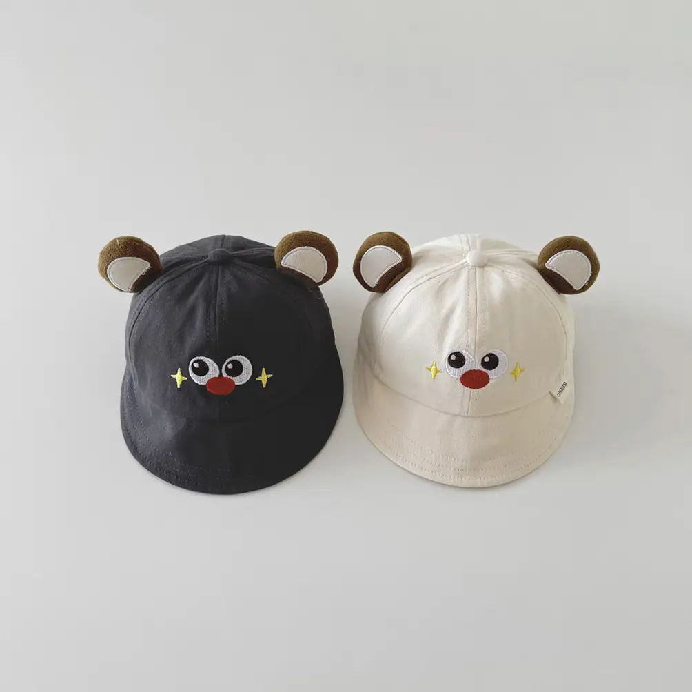 Baby Sun Hat with Bear Ears 2025 Spring Autumn Ins - Image 4