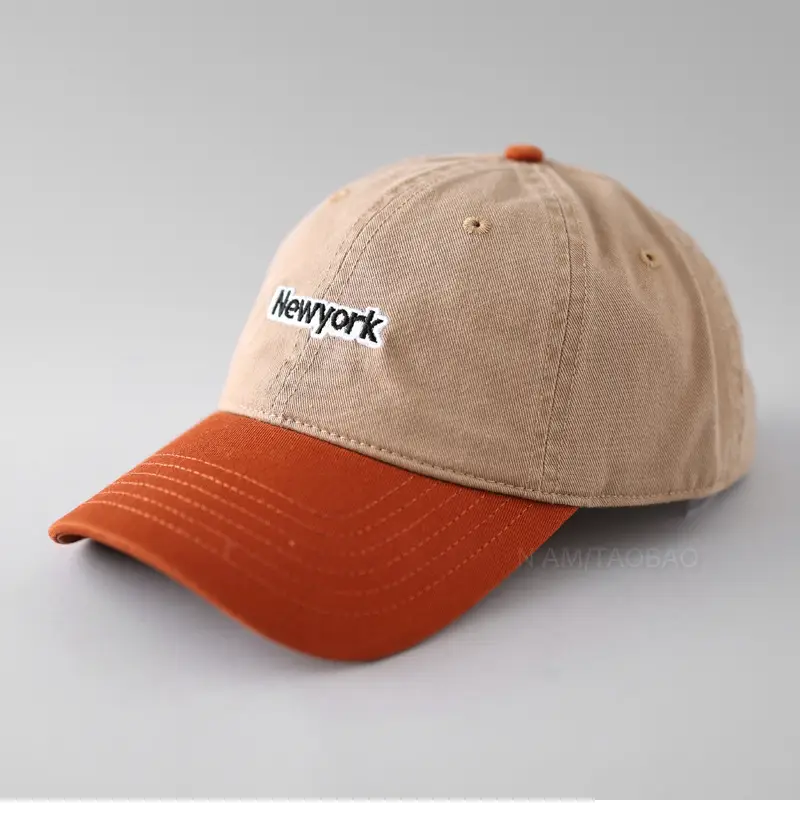 New York Letter Embroidered Baseball Cap Red Navy - Image 5