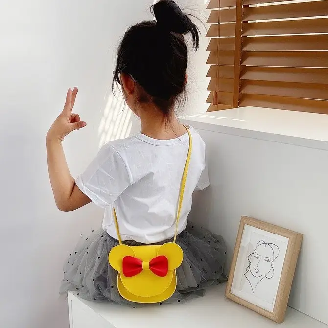 2025 Kids Cartoon Shoulder Bag Korean Style Yellow Bow - Image 8