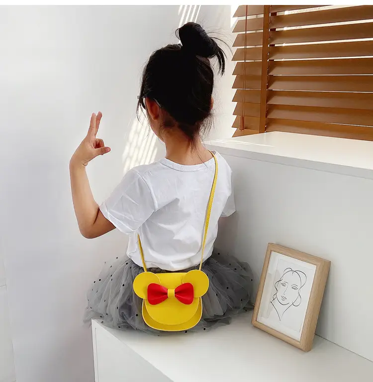 2025 Kids Cartoon Shoulder Bag Korean Style Yellow Bow — feature 9