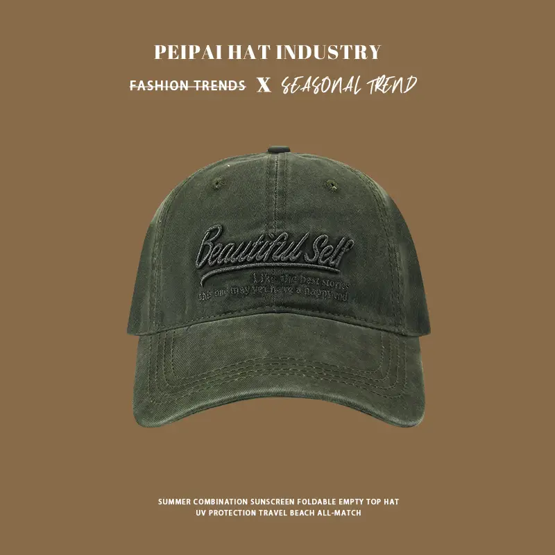 Washed Black Baseball Cap Women Spring Summer Sunscreen All-match — feature 10