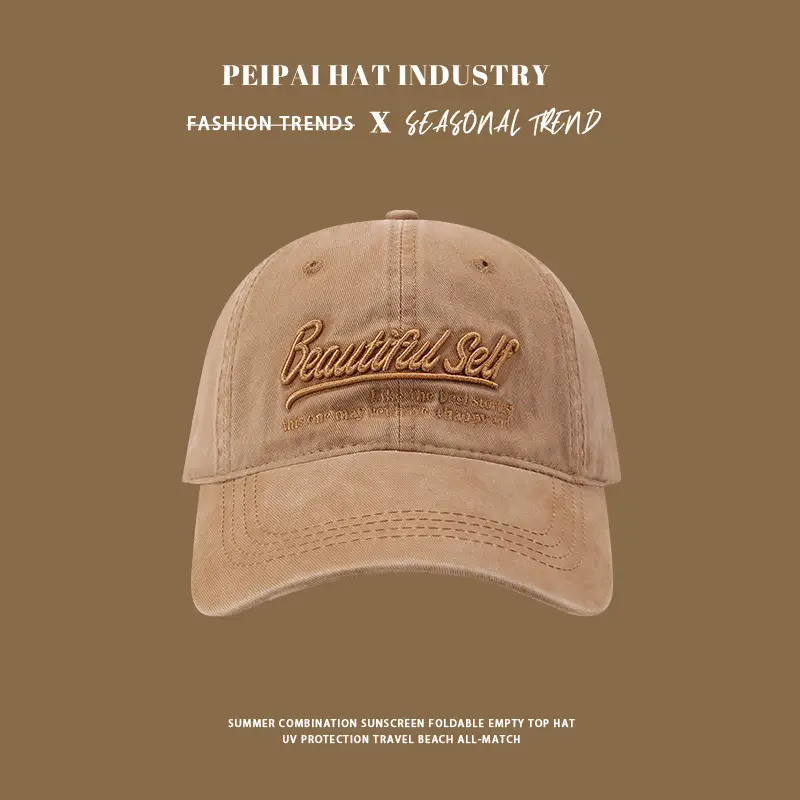 Washed Black Baseball Cap Women Spring Summer Sunscreen All-match - Image 5
