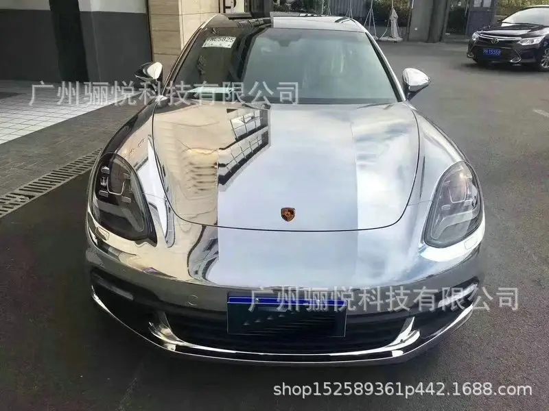 Car Color Change Mirror Plating Film Glossy Chrome Plating Sticker Car Film Tungsten Steel Black Car Film 10cm Wide — feature 10