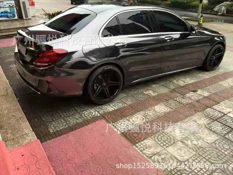 Car Color Change Mirror Plating Film Glossy Chrome Plating Sticker Car Film Tungsten Steel Black Car Film 10cm Wide — feature 4