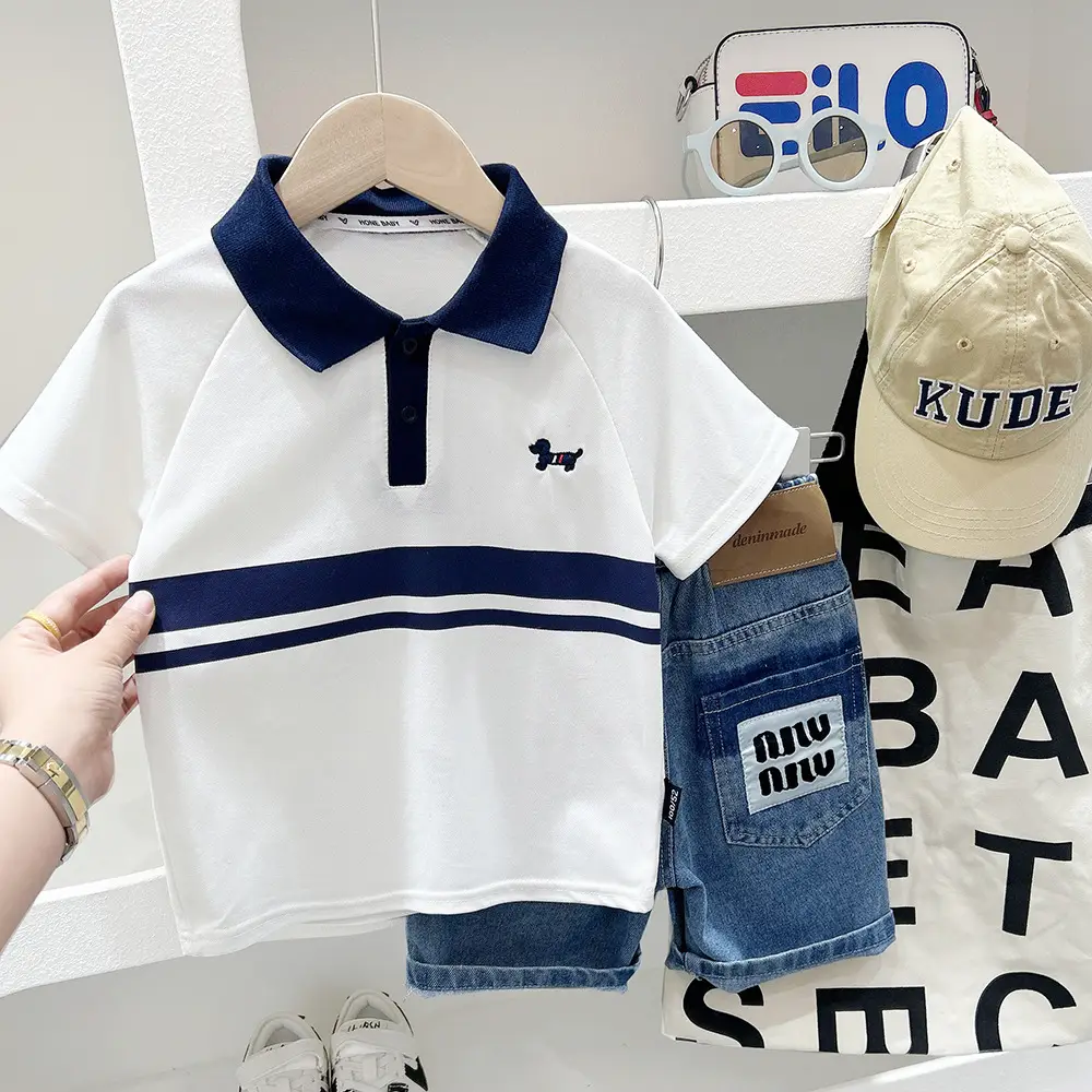 Boys Navy Polo Shirt 2025 Summer Top - Image 6