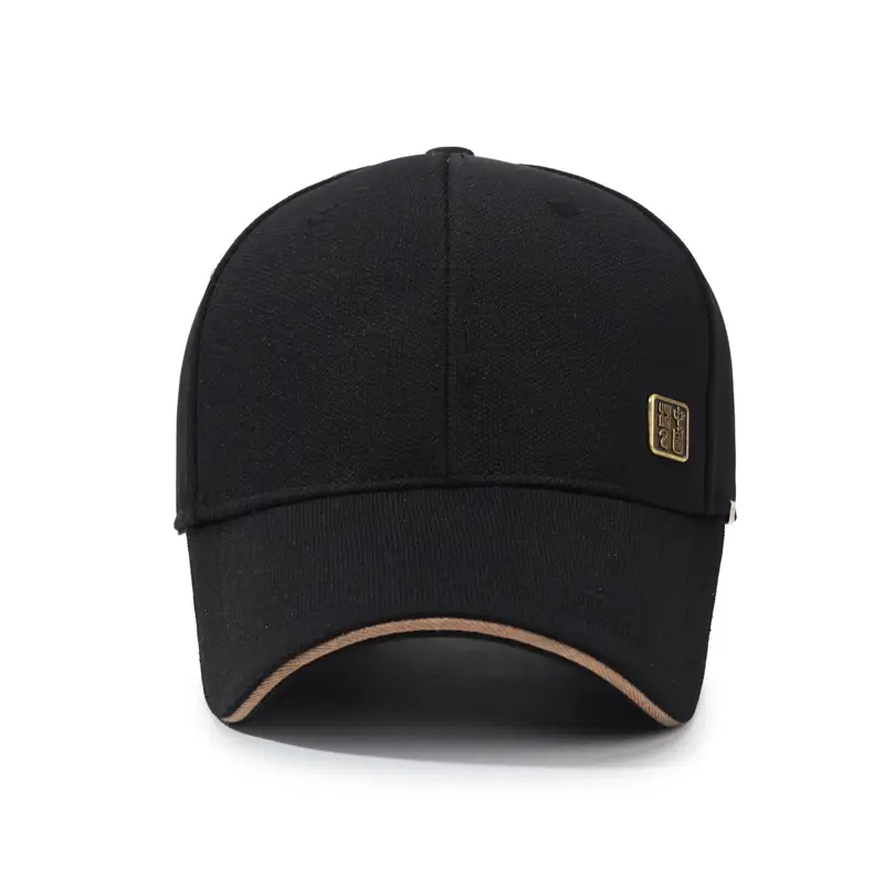 Men Black Guofeng Baseball Cap with Logo - Image 8