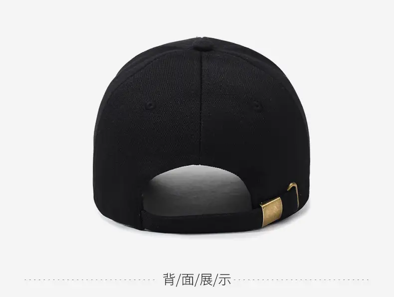 Men Black Guofeng Baseball Cap with Logo — feature 11