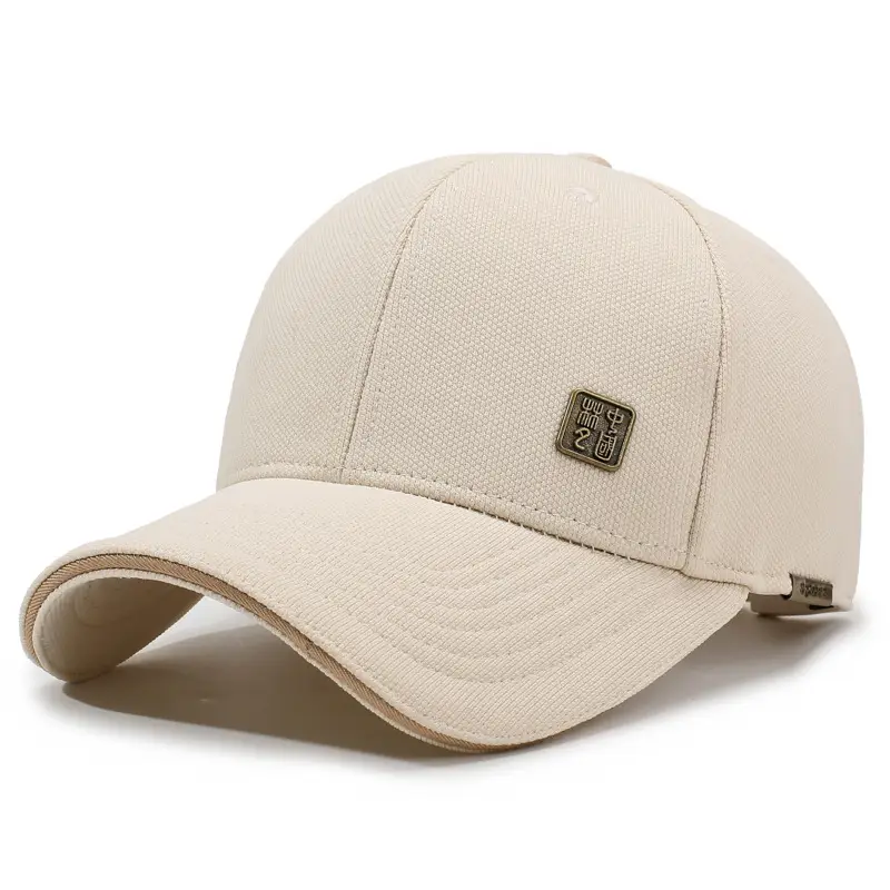 Men's Black Guofeng Baseball Cap with Logo Patch - Image 5