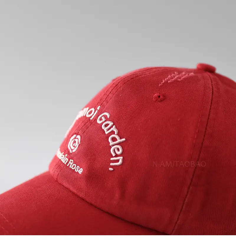 Pink Embroidered Baseball Cap for Women — feature 11