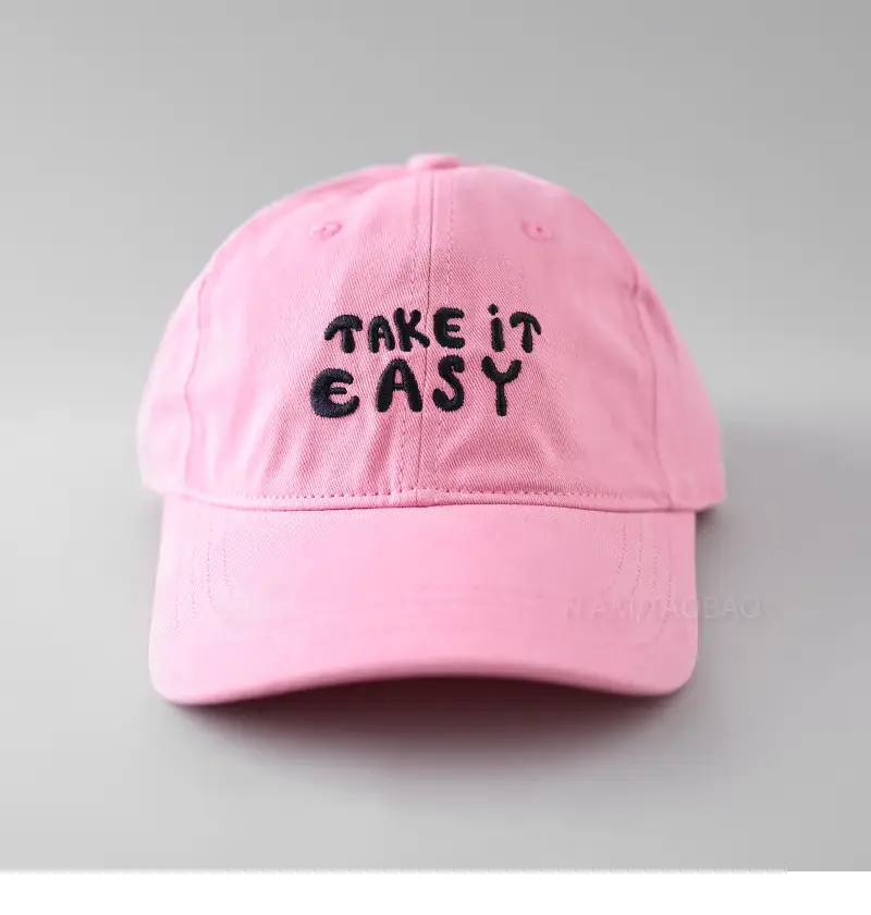 Beige "Take It Easy" Baseball Cap for Men — feature 7
