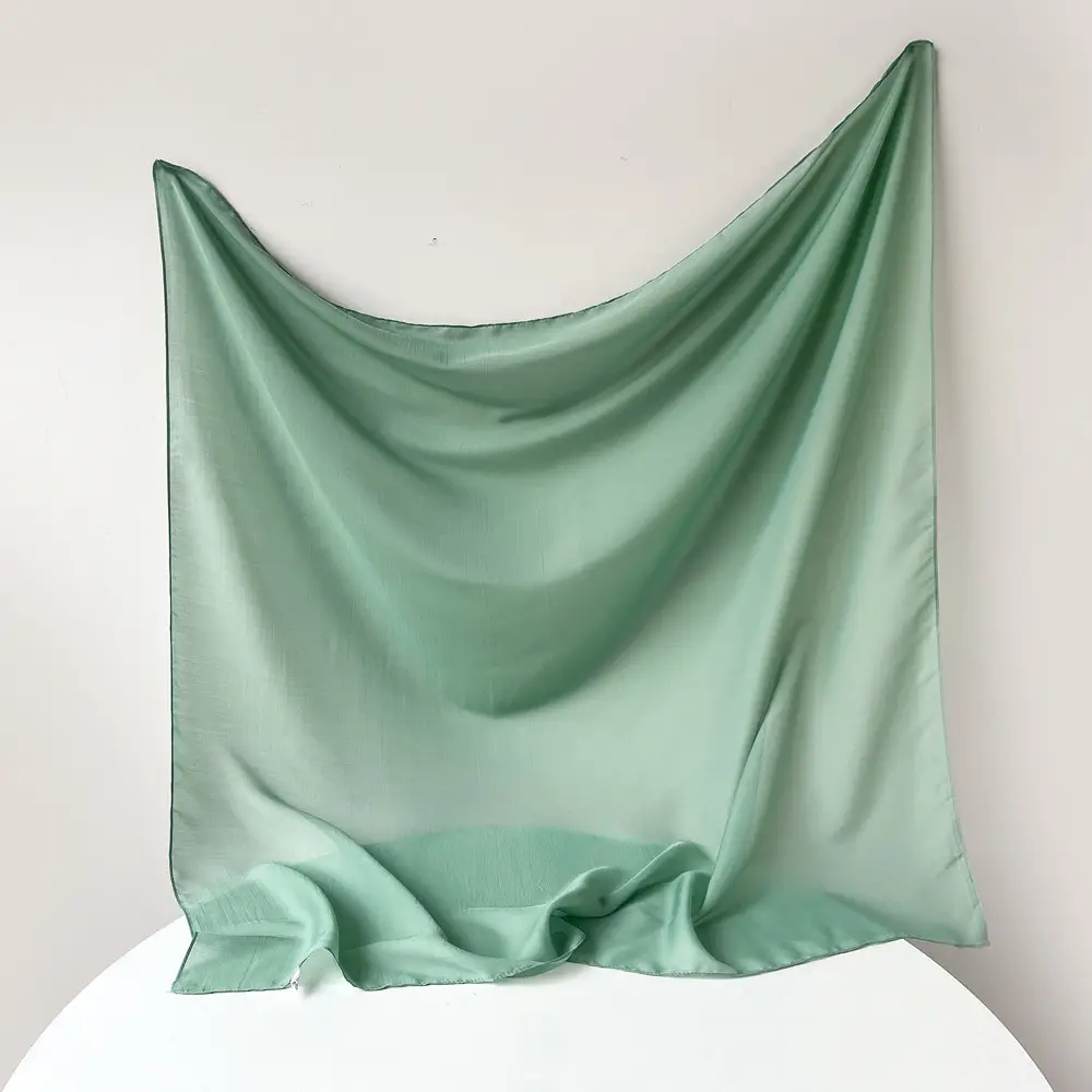Cross-Country Silk Scarf 2025 Spring New Green - Image 15