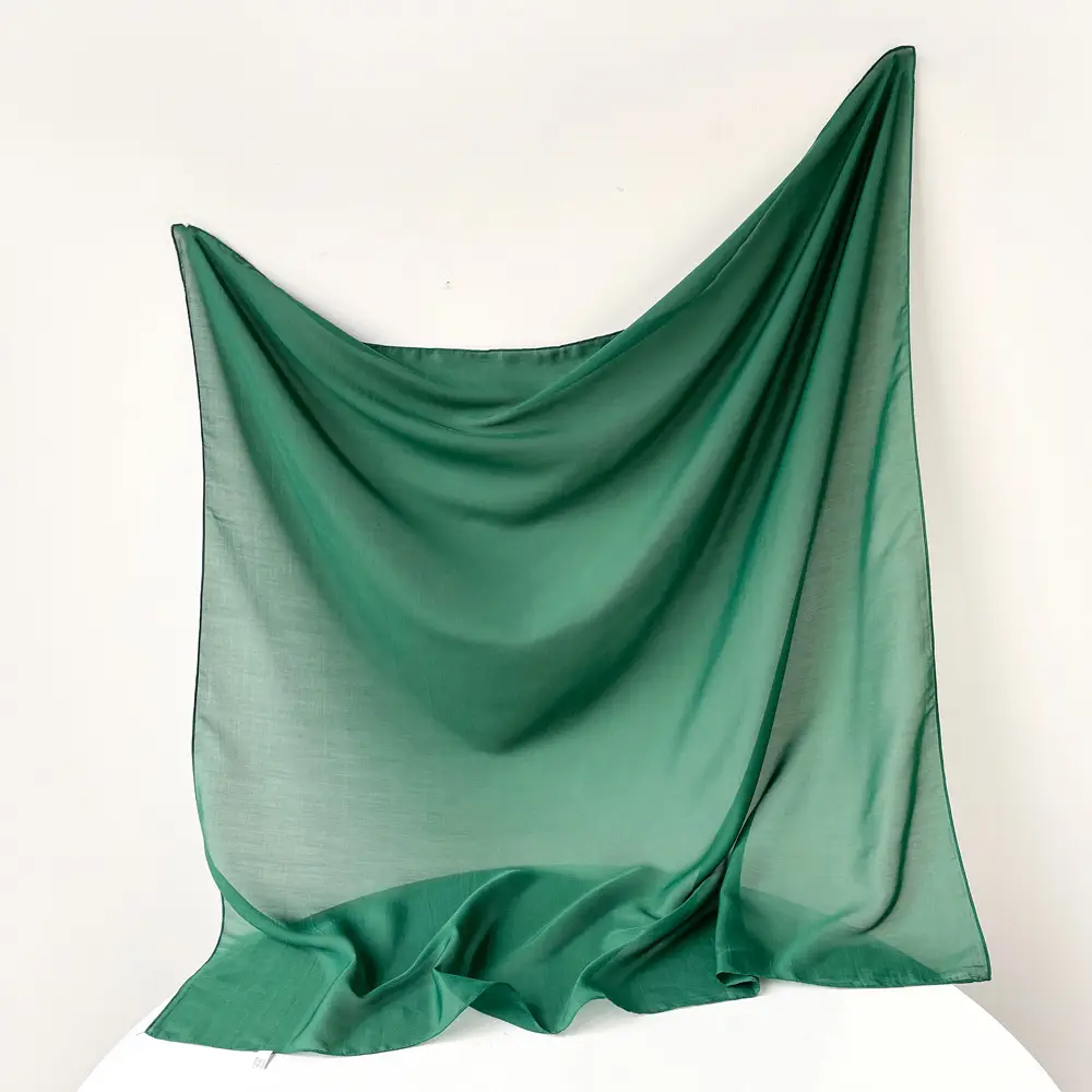 Cross-Country Silk Scarf 2025 Spring New Green - Image 6