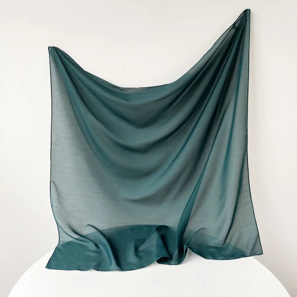Cross-Country Silk Scarf 2025 Spring New Green - Image 8