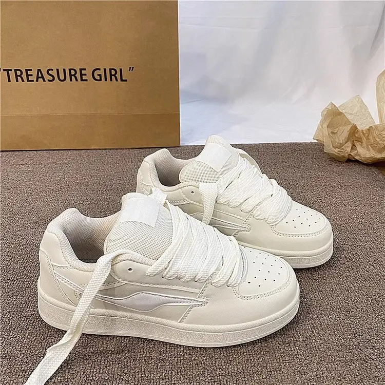 Niche Bread Shoes Women's ins2025 Spring New Arrival White Shoes All-Match National Trendy Lightning Leisure Sports Board Shoes — feature 3