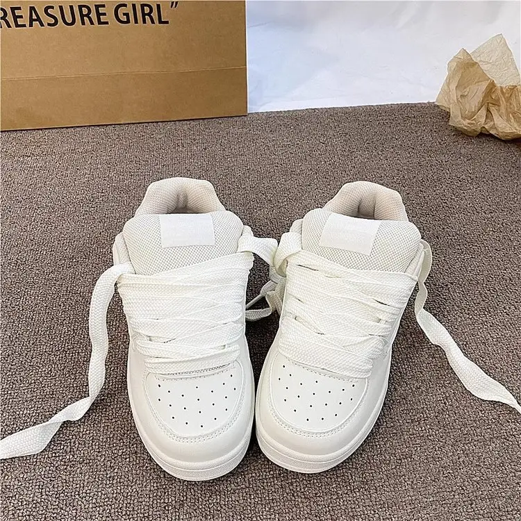 Niche Bread Shoes Women's ins2025 Spring New Arrival White Shoes All-Match National Trendy Lightning Leisure Sports Board Shoes — feature 4