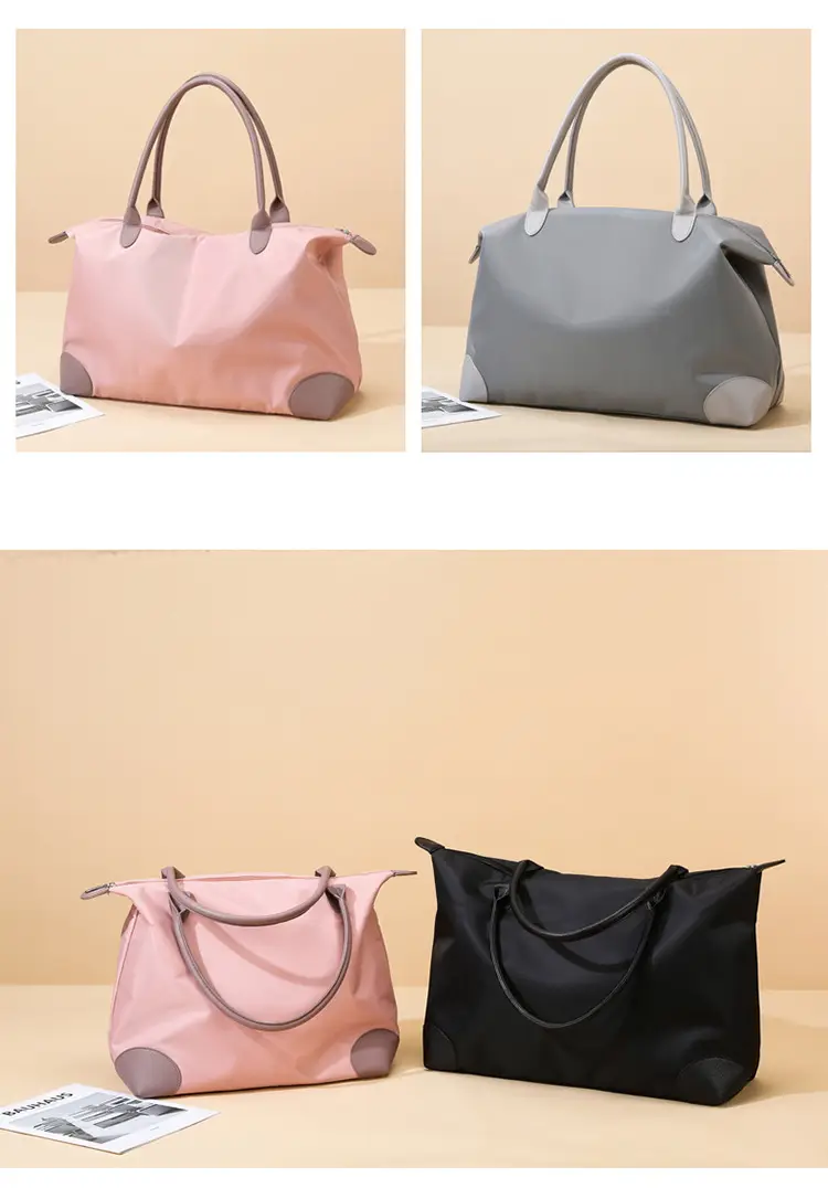 Large Capacity Pink Travel Tote Bag for Women — feature 14