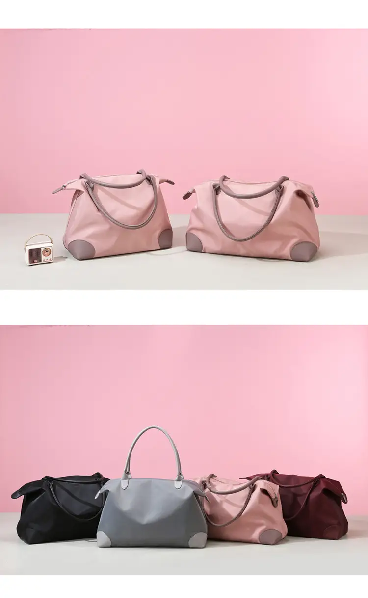 Large Capacity Pink Travel Tote Bag for Women — feature 8