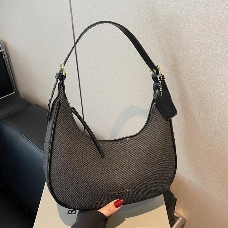 Women's Black Mesh Shoulder Bag 2025 New