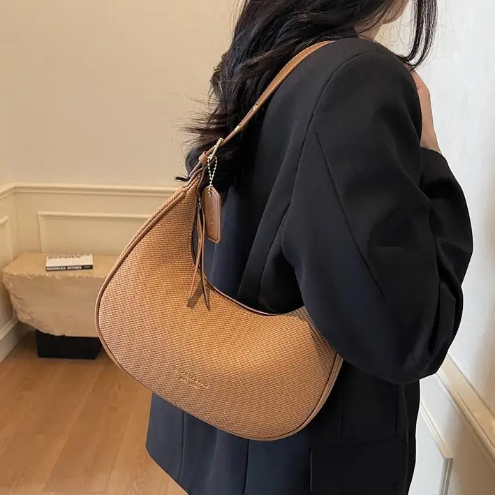 Women's Black Mesh Shoulder Bag 2025 New