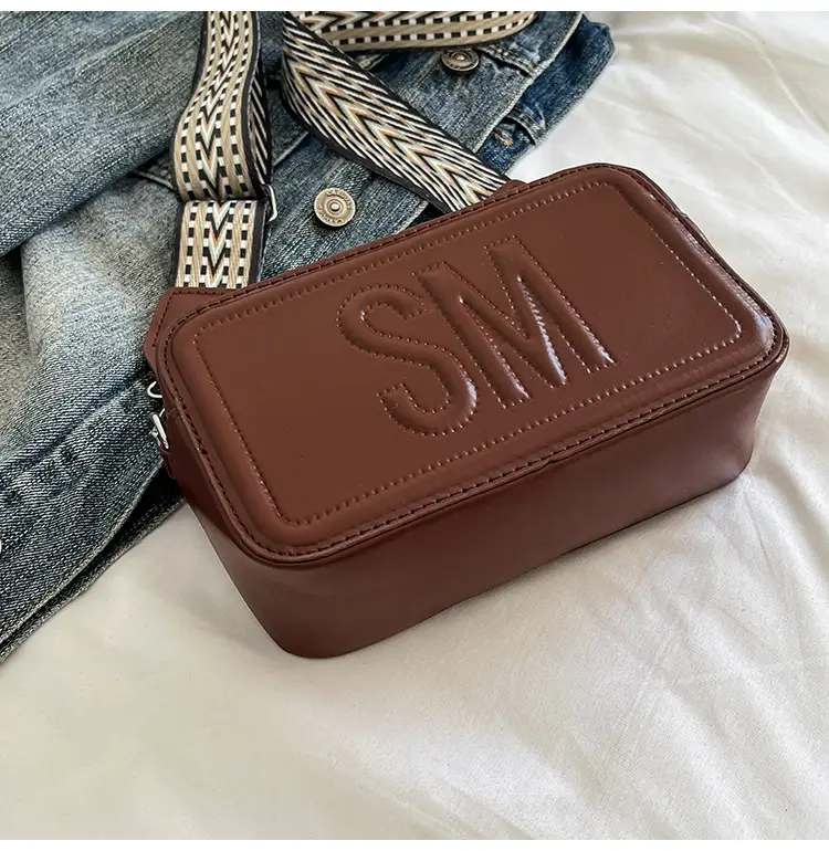 Red Lettered Women's Crossbody Bag with Wide Strap — feature 11