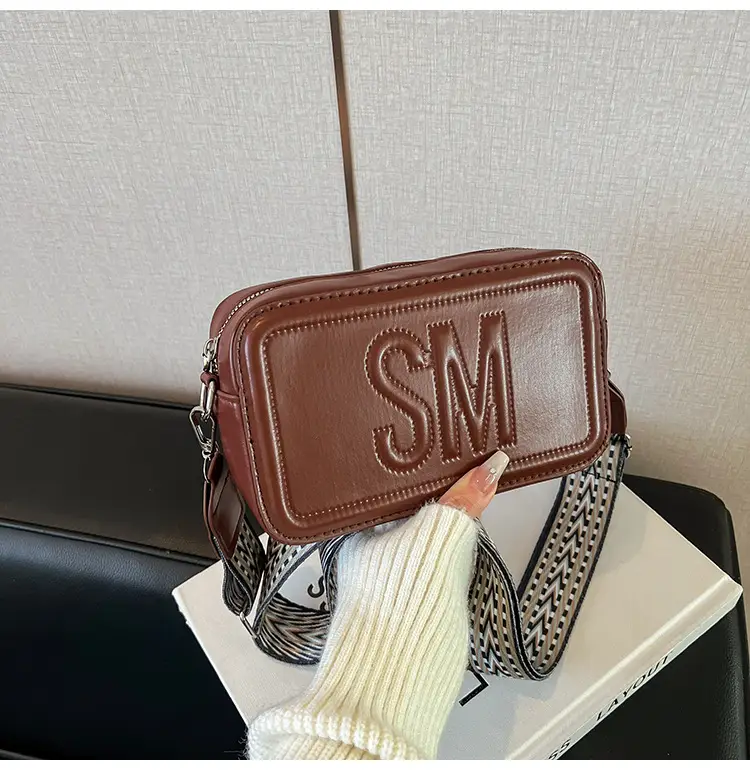 Red Lettered Women's Crossbody Bag with Wide Strap — feature 18