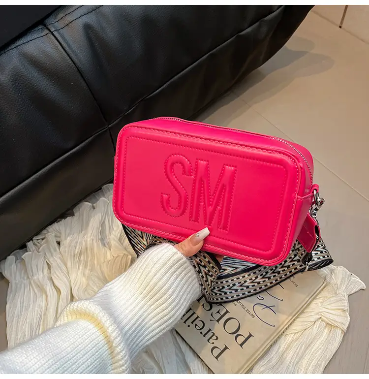 Red Lettered Women's Crossbody Bag with Wide Strap — feature 22