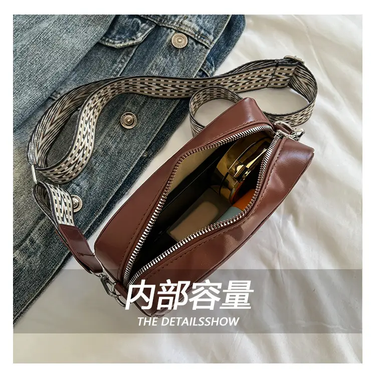 Red Lettered Women's Crossbody Bag with Wide Strap — feature 3