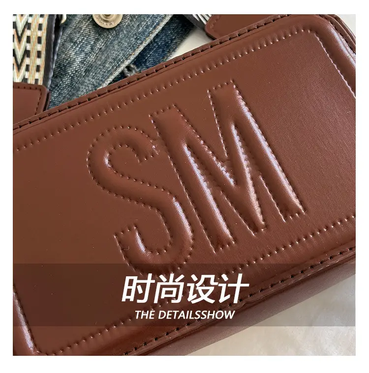 Red Lettered Women's Crossbody Bag with Wide Strap — feature 4