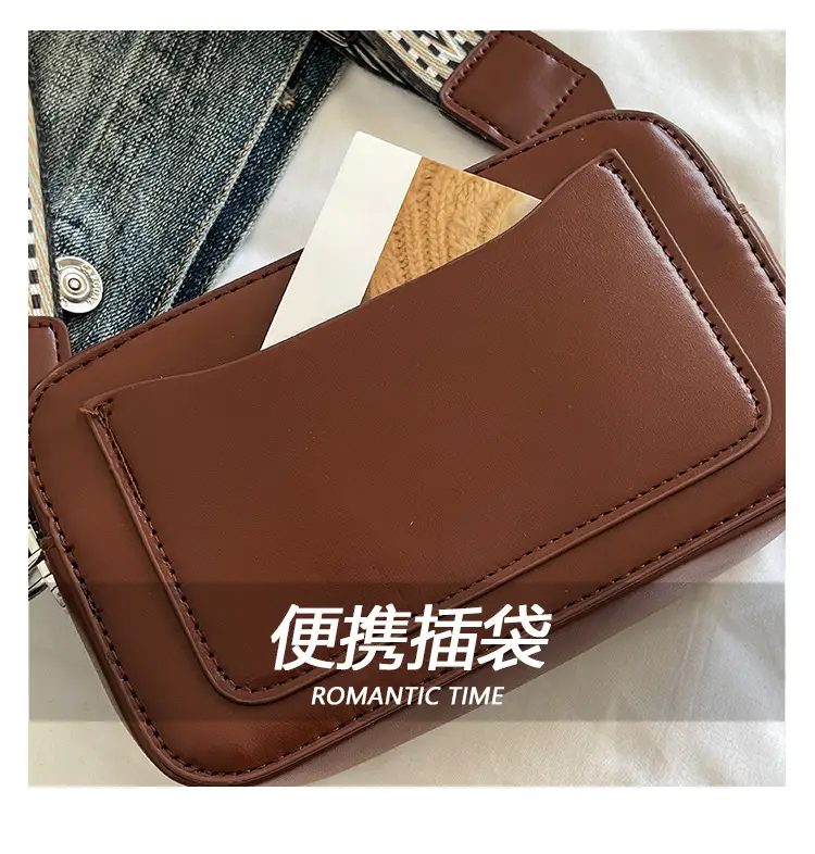 Red Lettered Women's Crossbody Bag with Wide Strap — feature 7