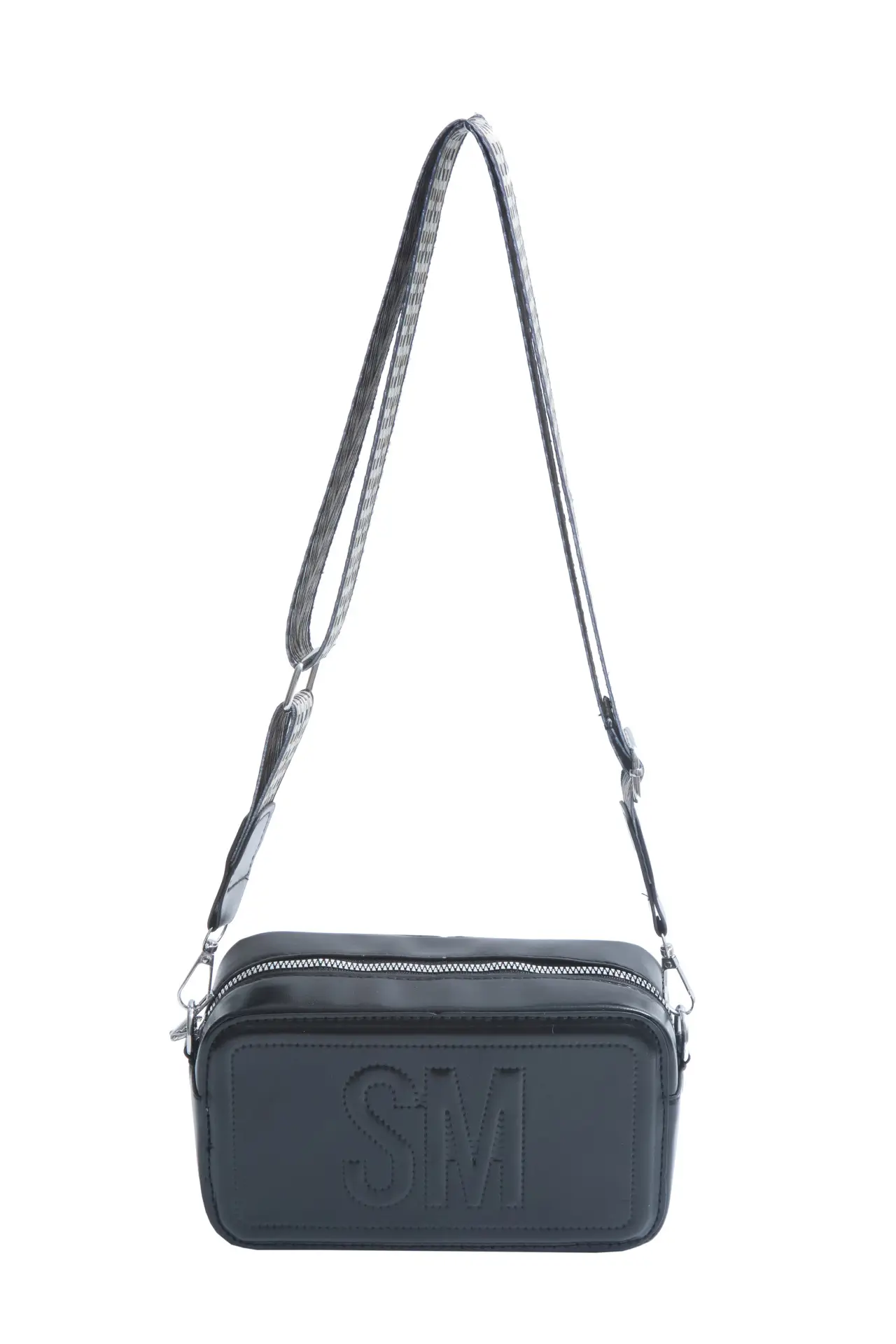 Red Lettered Women's Crossbody Bag with Wide Strap - Image 4