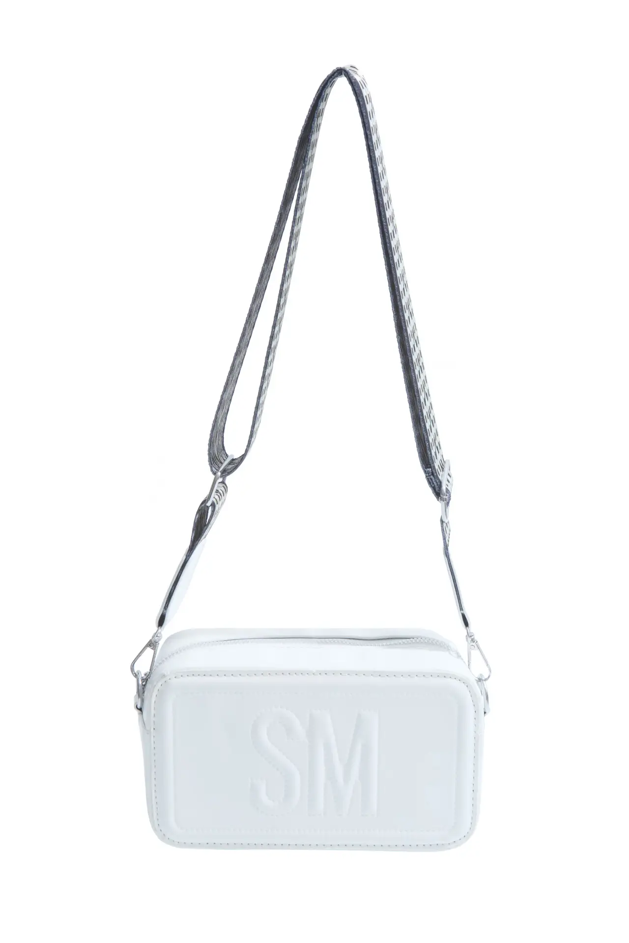 Red Lettered Women's Crossbody Bag with Wide Strap - Image 5