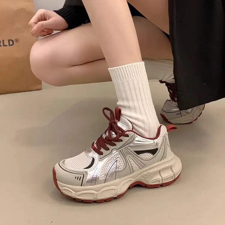 2025 Thick Gray Casual Shoes for Women