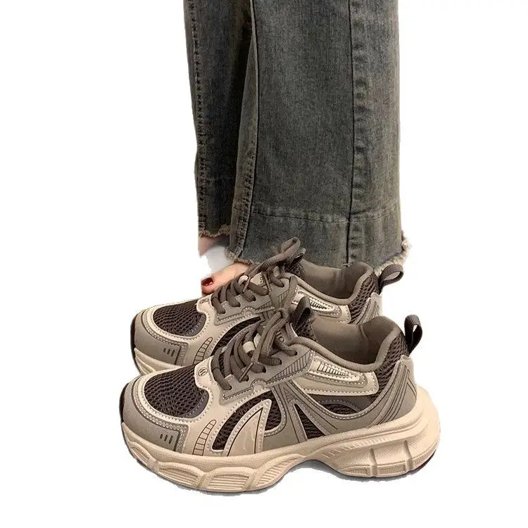 2025 Thick Gray Casual Shoes for Women