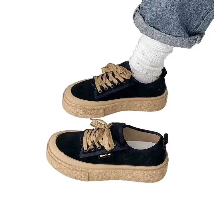 Popular Sneakers for Women, 2025 Spring New Style, Versatile, Small, Tall, Thick-Soled, Breathable Canvas Shoes for Women