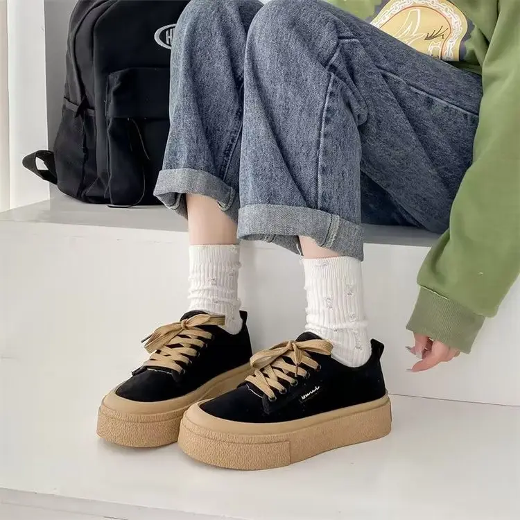 Popular Sneakers for Women, 2025 Spring New Style, Versatile, Small, Tall, Thick-Soled, Breathable Canvas Shoes for Women — feature 11