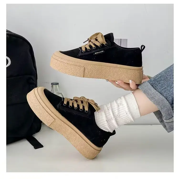 Popular Sneakers for Women, 2025 Spring New Style, Versatile, Small, Tall, Thick-Soled, Breathable Canvas Shoes for Women — feature 15