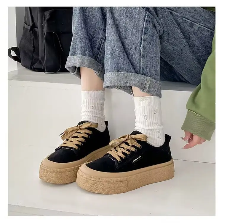 Popular Sneakers for Women, 2025 Spring New Style, Versatile, Small, Tall, Thick-Soled, Breathable Canvas Shoes for Women — feature 17