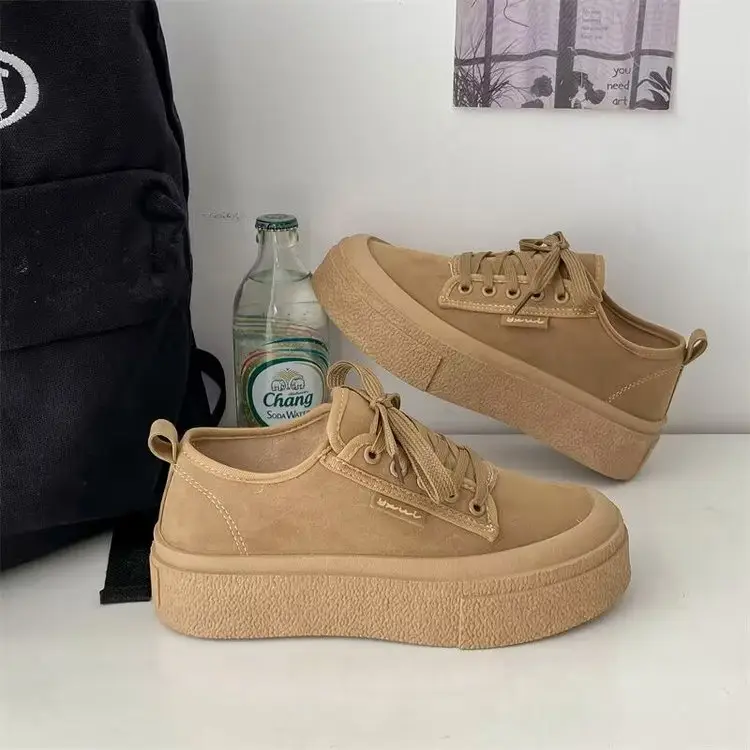 Popular Sneakers for Women, 2025 Spring New Style, Versatile, Small, Tall, Thick-Soled, Breathable Canvas Shoes for Women — feature 3