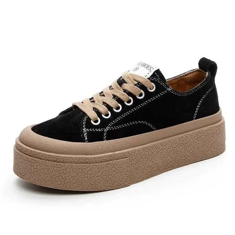 Black Platform Canvas Women's Sneakers Spring 2025 - Image 6
