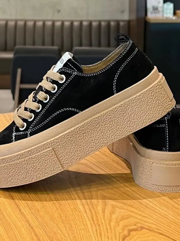 Black Platform Canvas Women's Sneakers Spring 2025 — feature 4