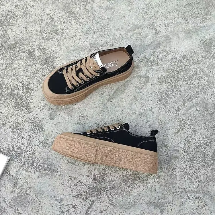 Black Platform Canvas Women's Sneakers Spring 2025 — feature 6