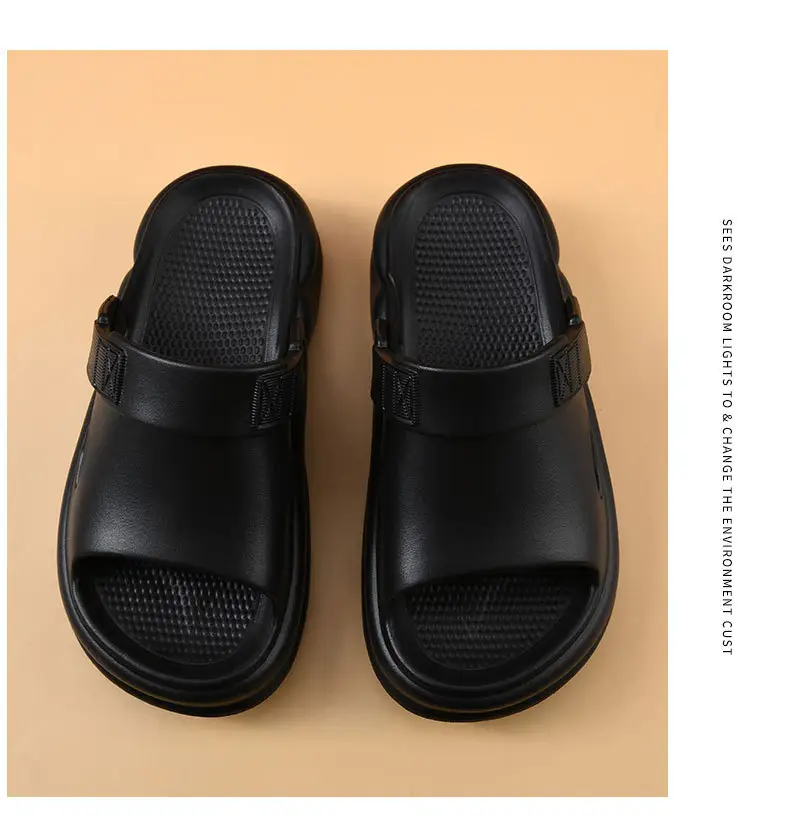 Platform Sandals Women's Summer High-rise Wear-resistant Breathable Non-slip Slippers EVA Outer Wear Beach Anti-odour Shit Sandals — feature 14