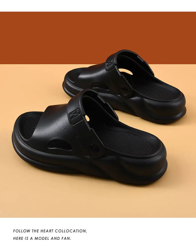 Platform Sandals Women's Summer High-rise Wear-resistant Breathable Non-slip Slippers EVA Outer Wear Beach Anti-odour Shit Sandals — feature 15